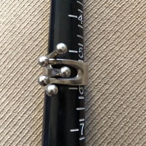 Authentic Anna Greta Eker Sterling Silver Jester Ring MidCentury Modern Ring 5.5